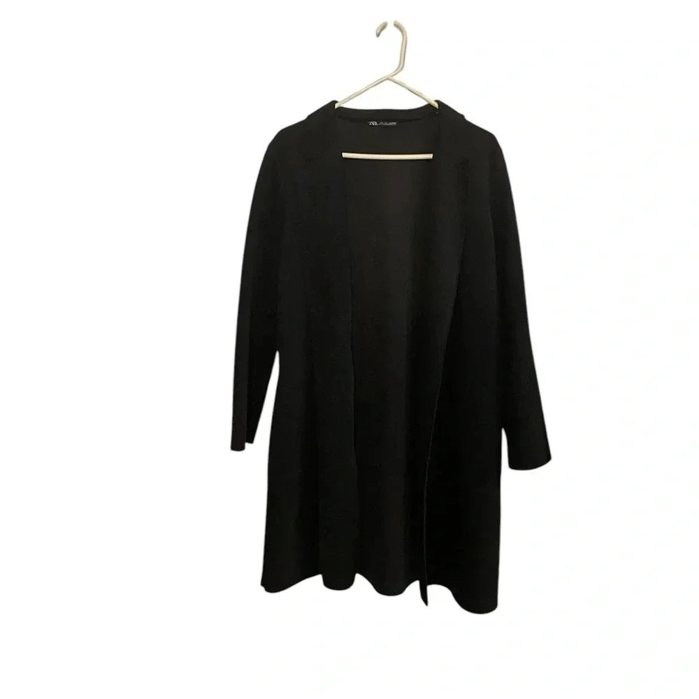 Y2K Zara black faux suede Tattoo Graphic butterfly humming bird Jacket - Picture 4 of 9